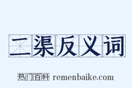 二渠反义词是什么意思的图片